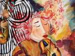 Musiek Akademie by Lika van Wyk Framed acryic painting. Violinist detail.